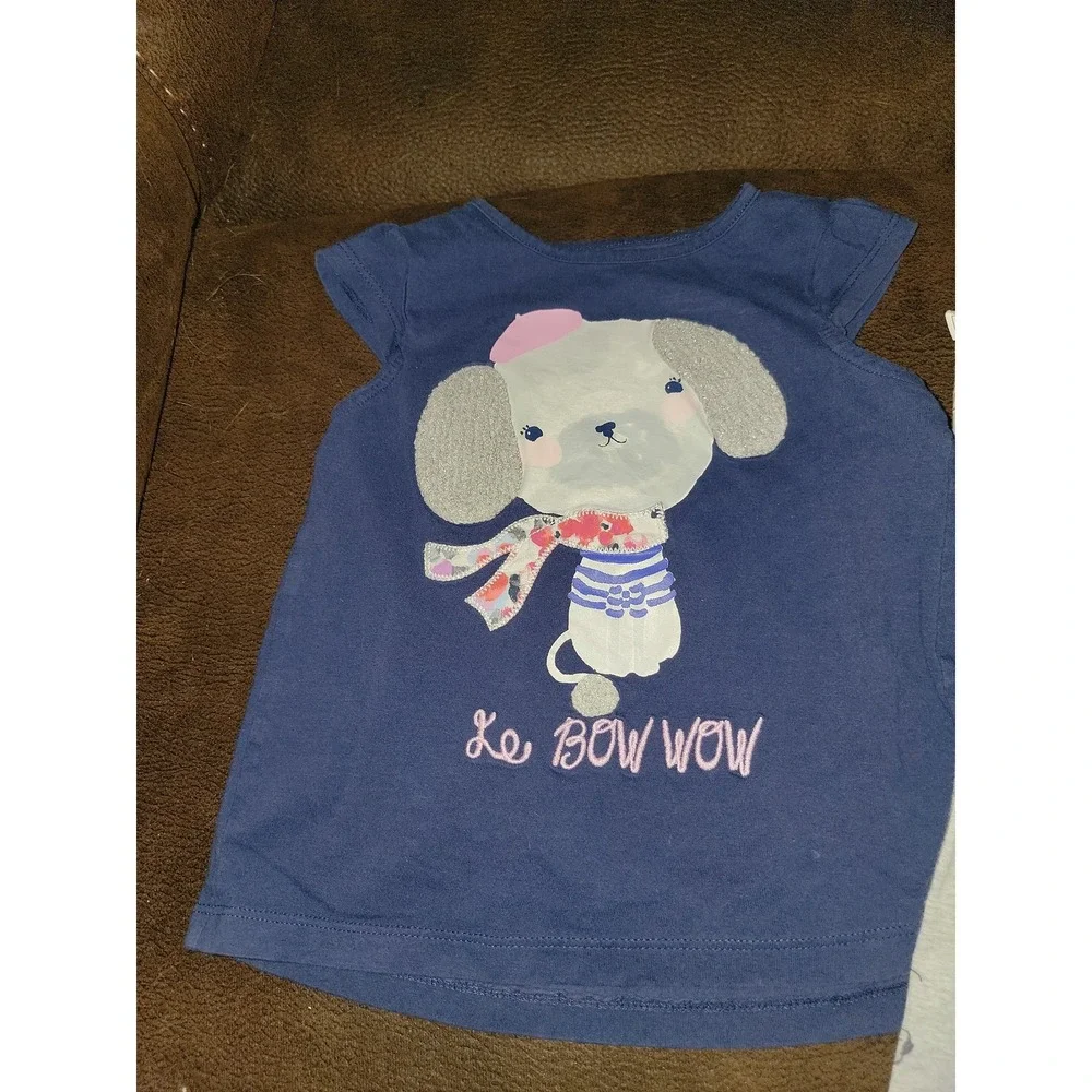 Gymboree Eiffel flowers dog top and leggings le bow wow size 2t outfit